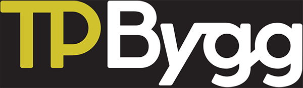 Ljus logotyp för TP Bygg